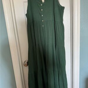 Kate Quinn Green Textured Dress - XL